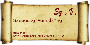 Szepessy Versény névjegykártya